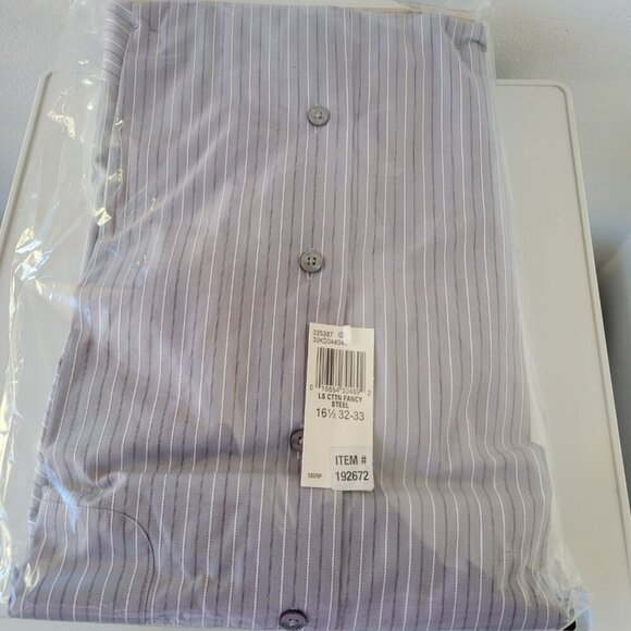 Calvin Klein Man’s Cotton Fancy Steel Dress Shirt (Neck size:16.5) - Picture 7 of 7